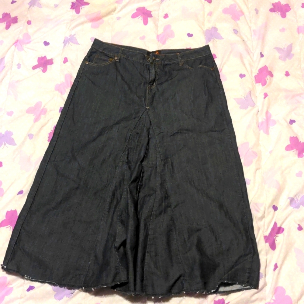 Ashley Stewart denim maxi skirt